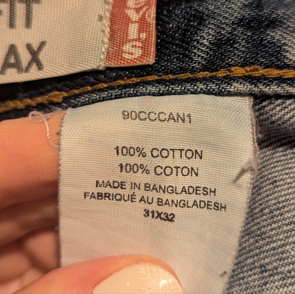 Vintage | Levi's Relaxed Fit 100% Cotton Denim Tapered Jeans - Picture 6 of 12